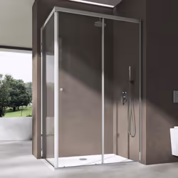 Cabine de douche en angle design rectangulaire doporro Ravenna16L-K - Paroi de douche design avec ses portes coulissantes et  ...