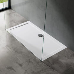 Sogood® Bac à Douche 75x140 Receveur de Douche Rectangulaire Blanc Acrylique Faro2 75x140x4 cm