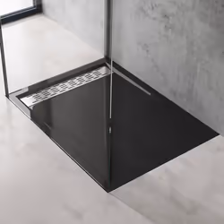 Sogood® Receveur de douche noir 90x120cm bac à douche Xetro4 rectangulaire extra plat 5cm
