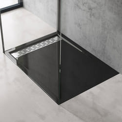 Sogood® Receveur de douche noir 90x120cm bac à douche Xetro4 rectangulaire extra plat 5cm