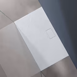 Sogood Receveur de Douche Bac à Douche Ultra Plat en Solid Surface Blanc Mat Geoma07 70x120x3 cm