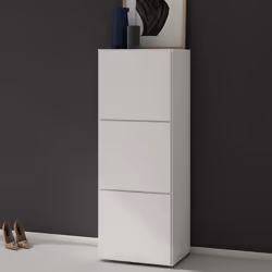 Sogood Meuble à Chaussures Blanc Mat 45x120cm Rangement Armoire à Chaussures 6 Compartiments Range-Chaussures 02