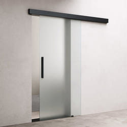 Sogood Porte Coulissante en Verre dIntérieur 90x205cm Opaque Poignée Barre Porte Glissante avec Amortisseur Amalfi 14