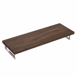Sogood Plan de Vasque Marron 45x140cm Meuble sous Lavabo Plan Lave Mains avec 2 Supports en INOX