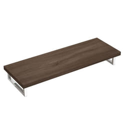 Sogood Plan de Vasque Marron 45x140cm Meuble sous Lavabo Plan Lave Mains avec 2 Supports en INOX