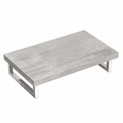 Sogood Plan de Vasque Gris Claire 45x80cm Meuble sous Lavabo Plan Lave Mains avec 2 Supports en INOX