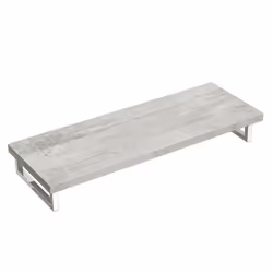 Sogood Plan de Vasque Gris Clair 50x140cm Meuble sous Lavabo Plan Lave Mains avec 2 Supports en Inox