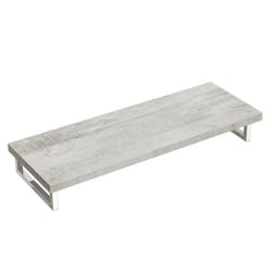 Sogood Plan de Vasque Gris Clair 50x140cm Meuble sous Lavabo Plan Lave Mains avec 2 Supports en Inox