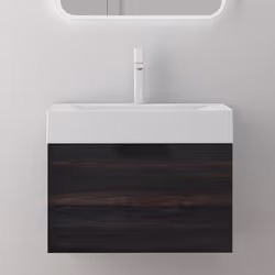 Sogood meuble sous vasque noir marron 60cm sans lavabo meuble de salle de bain aspect bois de chêne