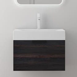 Sogood meuble sous vasque noir marron 60cm sans lavabo meuble de salle de bain aspect bois de chêne