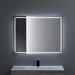 Doporro Miroir de Salle de Bains Lumineux avec Éclairage led Glace Éclairé Interrupteur Tactile 90x70cm