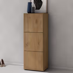 Sogood Meuble à Chaussures Chêne Clair 45x120cm Rangement Armoire à Chaussures 6 Compartiments Range-Chaussures 02