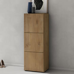 Sogood Meuble à Chaussures Chêne Clair 45x120cm Rangement Armoire à Chaussures 6 Compartiments Range-Chaussures 02