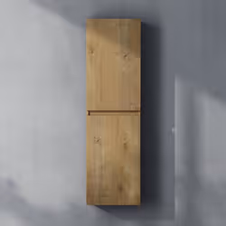 Sogood Meuble Colonne Salle de Bain Suspendu 35x20x120cm Colonne de Rangement Armoire Latérale Aspect de Chêne Design Verona