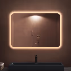 Glace antibuée LUZ pour salle de bains | Éclairage LED à basse consommation Miroir avec interupter tactile | Fonction mémoire ...