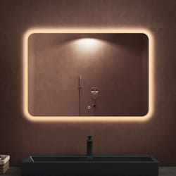 Doporro Miroir de Salle de Bains Lumineux Glace avec Éclairage led luz et Interrupteur Tactile 100x80 cm