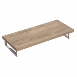 Sogood Plan de Vasque en Bois 50x120cm Meuble sous Lavabo Plan Lave Mains avec 2 Supports en Inox PL004