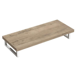 Sogood Plan de Vasque en Bois 50x120cm Meuble sous Lavabo Plan Lave Mains avec 2 Supports en Inox PL004