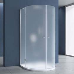 Cabine de douche en forme U 100x100 Sogood Ravenna3S pare douche opaque en verre de sécurité 8mm avec revêtement NANO