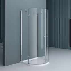 Cabine de douche en demi-cercle pare douche design 100x100x190cm Ravenna03K avec bac à douche et bonde verre trempé transpare ...