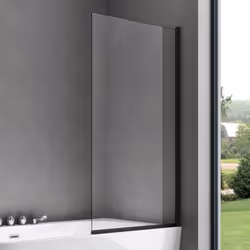 Pare baignoire Cortona201K en angle avec 1 volet en verre transparent | Montage réversible Dimensions: largeur de la paroi 80 ...
