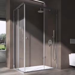 Cabine de douche en angle design rectangulaire doporro Ravenna16K-Plus - Paroi de douche design avec ses portes coulissantes  ...