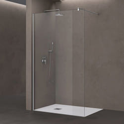 Sogood Paroi de Douche à Litalienne Transparent 70cm Pare-Douche Verre de Sécurité 10mm Bremen02K 70x200cm avec Stabilisateur