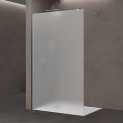 doporro Paroi de Douche à L'italienne Opaque 120cm Pare-Douche Verre de Sécurité 10mm Bremen02VS 120x200cm Montage Réversible Profilé Chromé