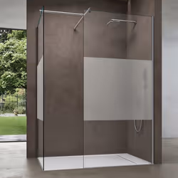 sogood Pare douche 120x90cm Bremen 01ms-T avec 2 elements verre ESG transparent avec bande opaque et son revetement NANO