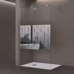 Paroi de douche à l'italienne design doporro Bremen02DM | Dimensions: 140x200cm (Largeur x Hauteur) Verre de sécurité de 10mm ...