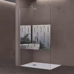 Paroi de douche à l'italienne design doporro Bremen02DM | Dimensions: 100x200cm (Largeur x Hauteur) Verre de sécurité de 10mm ...
