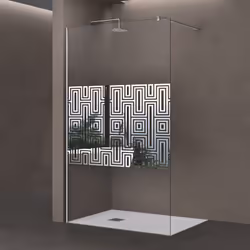 Paroi de douche à l'italienne design doporro Bremen02DM | Dimensions: 120x200cm (Largeur x Hauteur) Verre de sécurité de 10mm ...