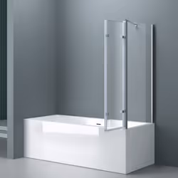 Sogood Paroi de Baignoire 80x130x140cm Pare Baignoire Fixe 4 Volets Verre Trempé Transparent 6mm Montage Réversible Cortona11 ...