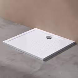 Receveur de douche bac a douche blanc anti-glisse acrilique Lucia04AR 80x90x4