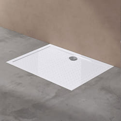 Receveur de douche bac à douche Sogood Lucia04AR acrylique anti-glisse blanc plat rectangulaire 90x120x4cm pour la salle de bain