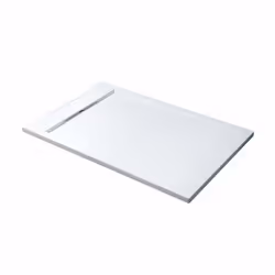 Receveur de douche Sogood Geoma04 en résine bac à douche plat blanc rectangulaire 80x140x4cm pour la salle de bain