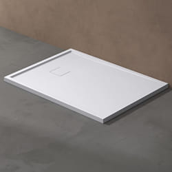 Receveur de douche 90x120 rectangulaire Sogood Geoma08W bac à douche en résine blanc 90x120x4cm