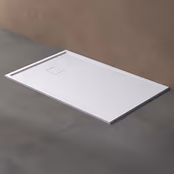 Receveur de douche 90x140 rectangulaire Sogood Geoma08W bac à douche en résine blanc 90x140x4cm