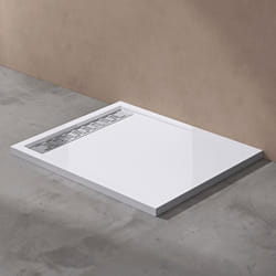 Sogood Receveur de douche 100x120cm bac à douche blanc Xetro04W acrylique 100x120x5cm + bonde AL02