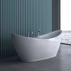 Vivez un bain en parfaite harmonie Baignoire design Vicenza603 À poser Mesures: Largeur : Env. 180cm; Profondeur : Env. 80cm; ...