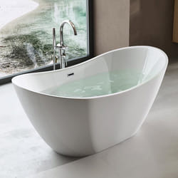 Baignoire îlot ovale 170cm Sogood Vicenza502OA acrylique blanc 170x80x60cm