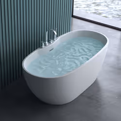 Baignoire îlot ovale 170cm Sogood Vicenza605MA acrylique blanc 170x80x60cm
