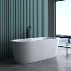 Sogood - Baignoire îlot ovale 180cm blanc Vicenza511 acrylique 180x80x62,5 - Blanc