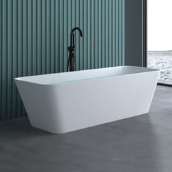 Sogood - Baignoire îlot rectangulaire 170cm blanc mat Vicenza901 en résine 170x50x58 - Blanc