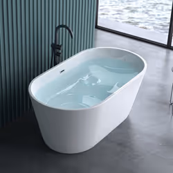 Baignoire îlot ovale 150cm blanc Vicenza520OA acrylique - SO GOOD