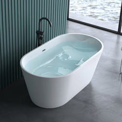 Baignoire îlot ovale 150cm blanc Vicenza520OA acrylique - SO GOOD