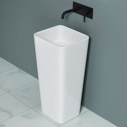 Lavabo colonne blanc vasque sur pied Sogood Colossum31 rectangulaire solid surface 40x35x80cm