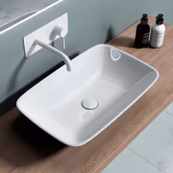 Lavabo vasque à poser blanc 59cm lave main Sogood Bruxelles159 585x37x12cm