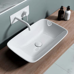 Lavabo vasque à poser blanc 59cm lave main Sogood Bruxelles159 585x37x12cm