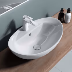 Lavabo vasque à poser blanc 59cm lave main Sogood Bruxelles302 59x39x21cm